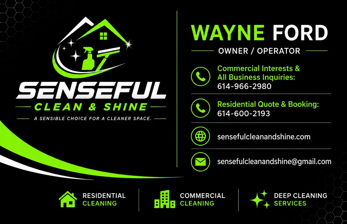 Senseful Clean & Shine contact card
